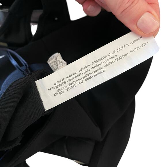 Zara Womens Medium Bra Crop Top Sailor Nautical Theme Ribbed Black Solid - Picture 4 of 8